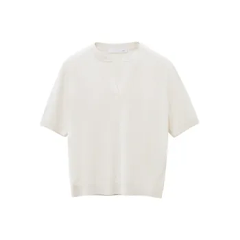 OVV Knitwear Women's Ecru Solid Color 03