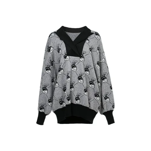 LOFT SHINE Loose Fit Knitwear Women's Gray