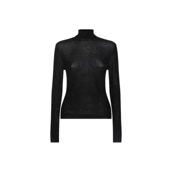 Fabiana Filippi Sequinned Roll Neck Knitted Jumper
