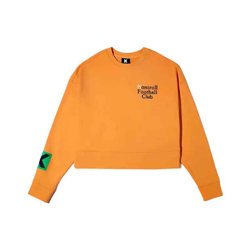 Kappa Sweatshirt Women's Neon Orange Yellow-0