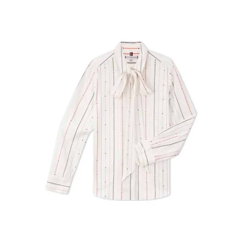 Tommy Hilfiger Shirt Women's White Stripes-0