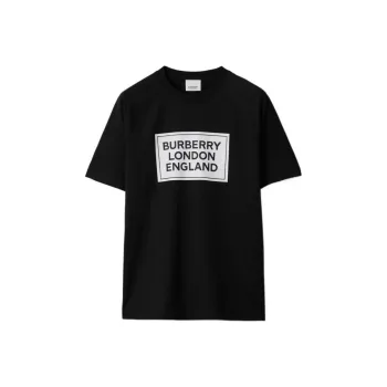 Burberry SS24 Raglan Sleeve T Shirt Women's Black