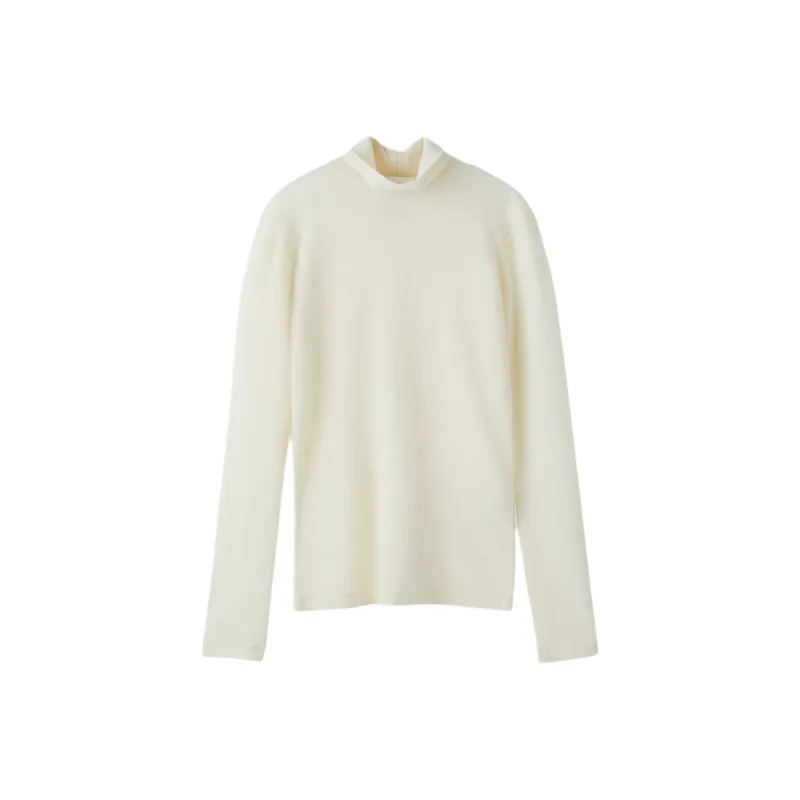 RECTO FW24 OVERLAY RC JACQUARD LOGO TURTLE NECK TOP Sweater Women's CREAM/Cream-0