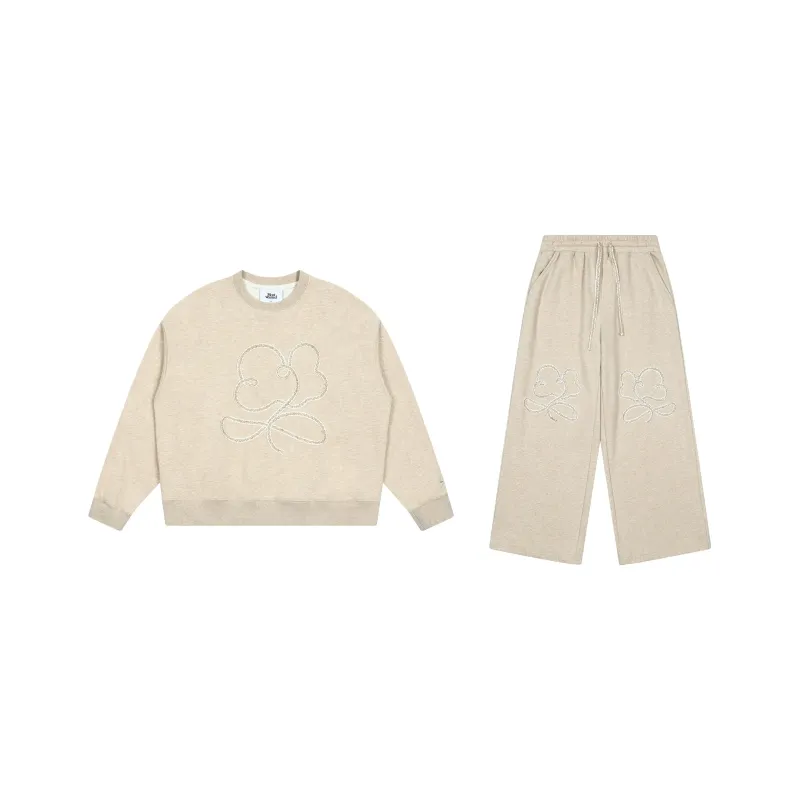 MostwantedLab MostwantedLab Vintage Flower Sweatshirt Set Unisex-0