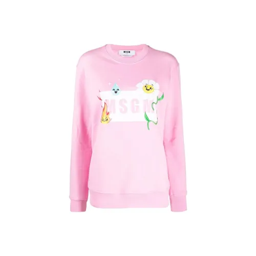 MSGM 핑크 여성 맨투맨