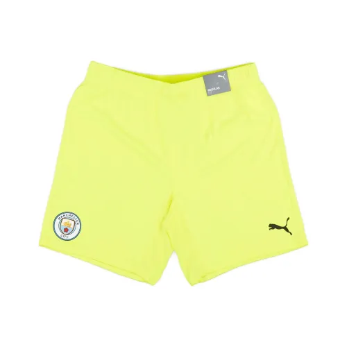 PUMA 2021 22 Manchester City Player Issue GK Shorts Soccer Bottom Men's Yellow