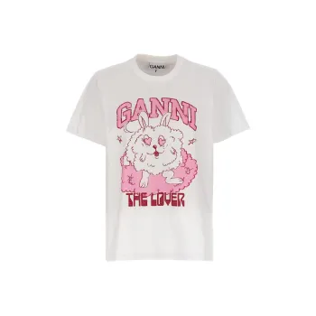 GANNI T Shirts Women's White
