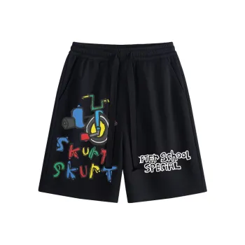 AFTER SCHOOL SPECIAL Casual Shorts Unisex Black
