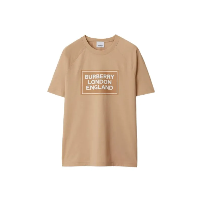 Burberry SS24 Raglan Sleeve T Shirt Women's Soft Yellow Umber-0