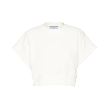 PRADA SS24 Raglan Sleeve T Shirt Women's White
