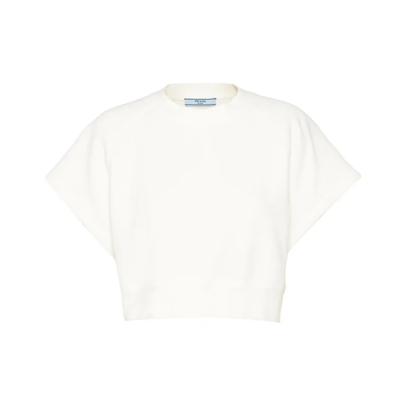 PRADA SS24 Raglan Sleeve T Shirt Women's White-0