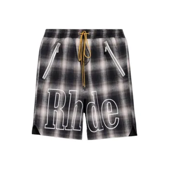 RHUDE Plaid Logo Shorts