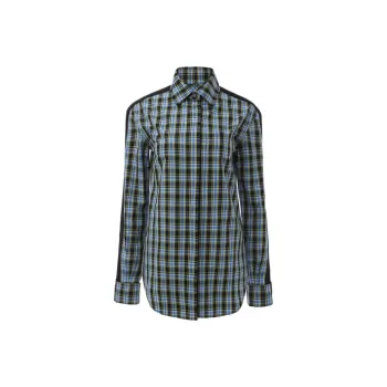 Burberry Shirt Women's Blue Green Plaid
