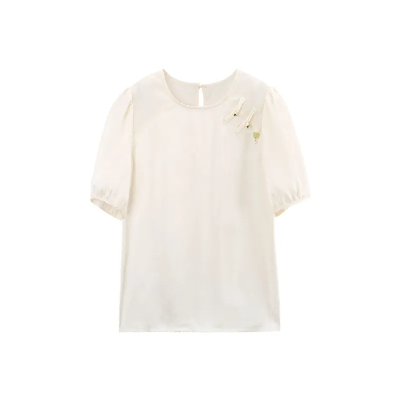 A Paradise For Awakening Shirt Women's Beige-0