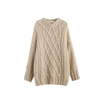 Tonlion Sweater Women's Yellow Khaki