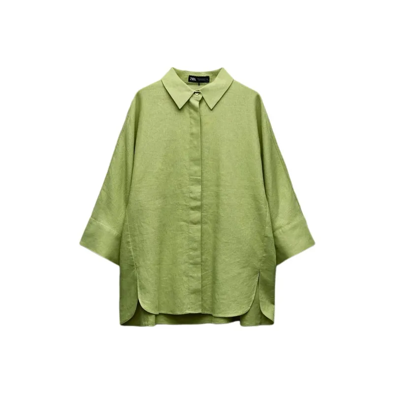 ZARA Shirts Women's Grass Green-0