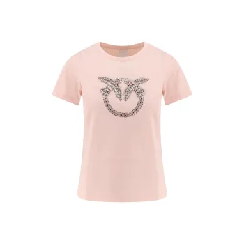 PINKO Embellished Love Birds Logo T Shirt