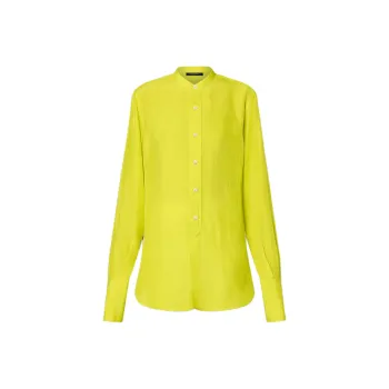 LOUIS VUITTON Chartreuse Silk Shirt