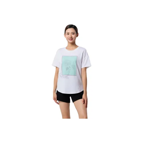 DECATHLON Drop Shoulder Sleeve T Shirt Women's Snow White