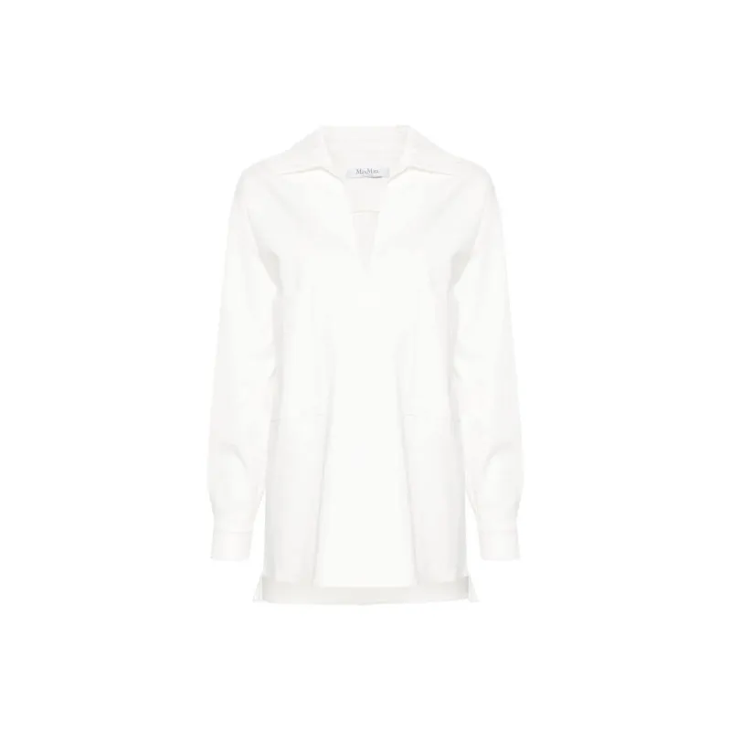 MaxMara V Neck Long Sleeved Shirt-0
