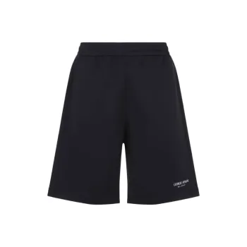 GIORGIO ARMANI Logo embroidered Track Shorts