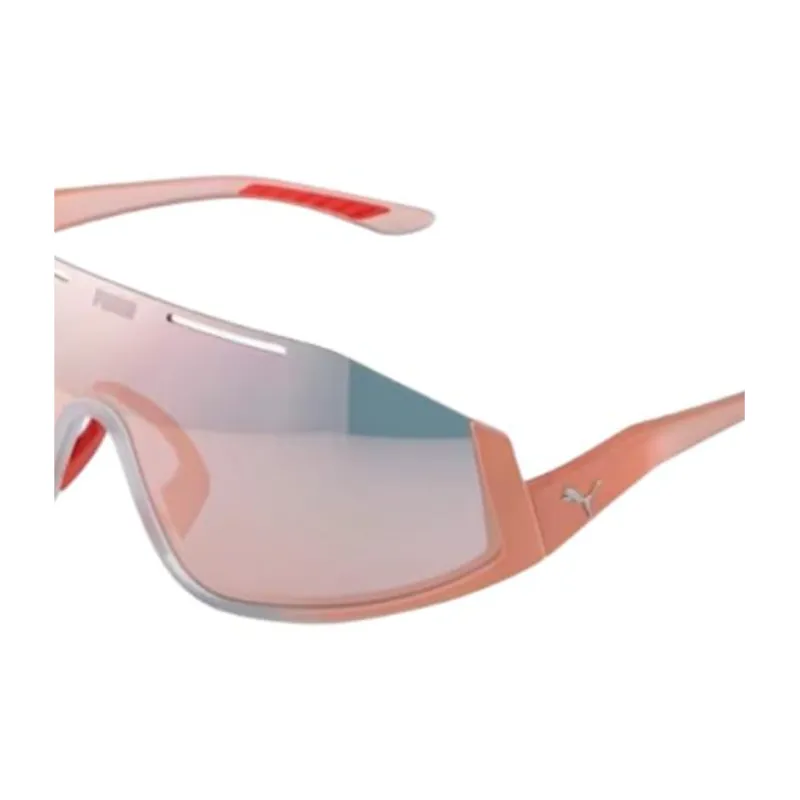 PUMA Metal Irregular Shape Sunglasses Unisex Pink-1