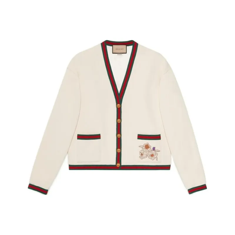 GUCCI Lovelight FW22 Cardigan Coats Women's Ecru Back To School Season-0