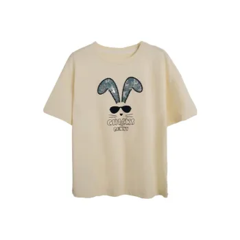 Olrain T-Shirts Women's Light Yellow