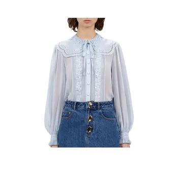 Self portrait Shirts Women's Misty Blue