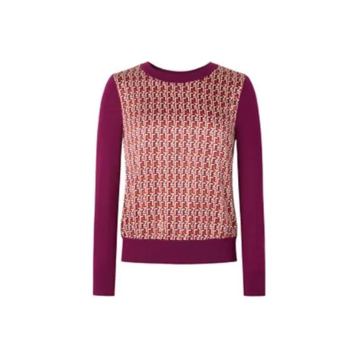 JZ. ANNAKRO Sweaters Women's Red Flower-0