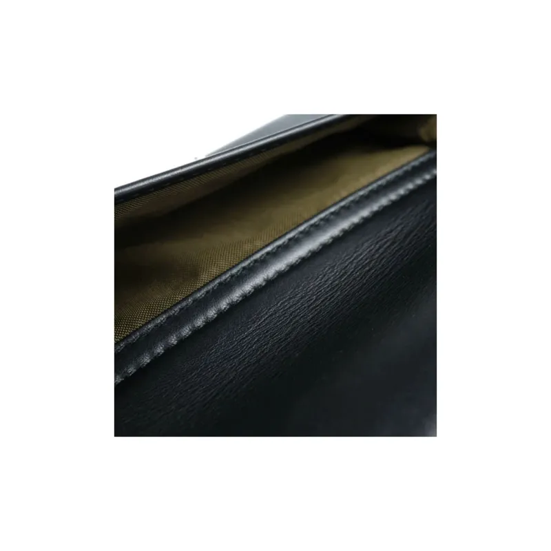 FERRAGAMO Leather Clutch Men's Black-6