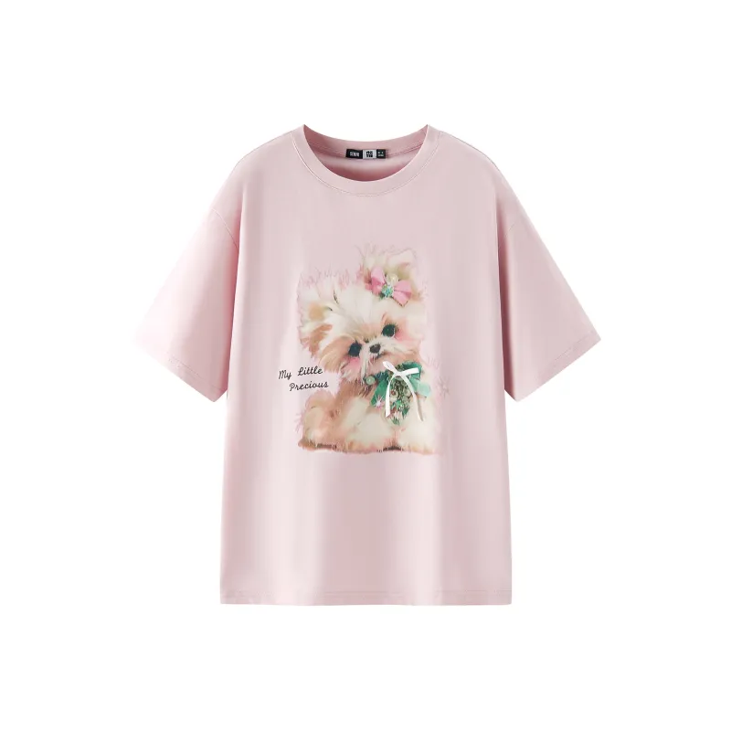 SEM/R Loose Fit 2025 Summer Short Sleeved Crew Neck T Shirt Women's-7