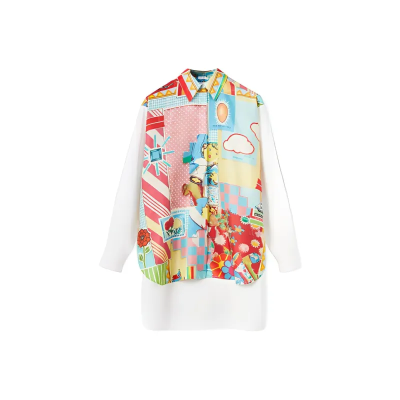LOEWE Doll House Oversize Shirt 'Pink/Multicolor'-0