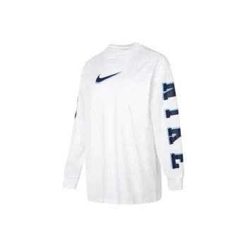 Nike Women'ss Oc 1 Ls Os Knit Crewneck Sport T Shirt White