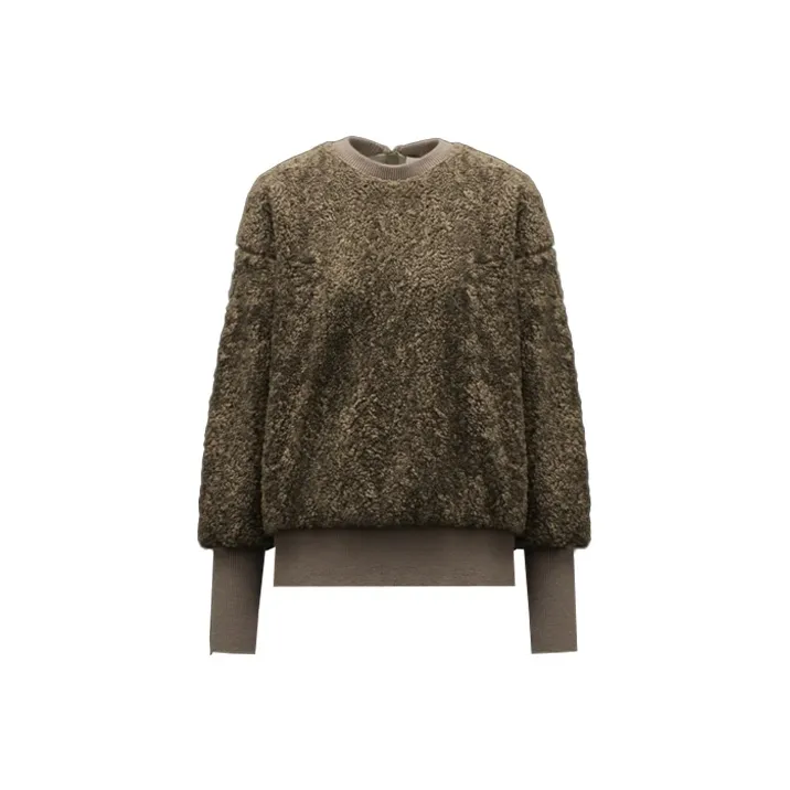 Moncler Sweatshirts Women's Mud Brown-0