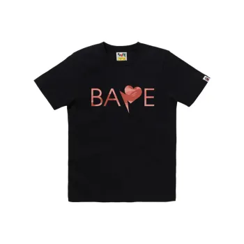 A BATHING APE 1st Camo Heart Bape Logo Tee 'Pink'