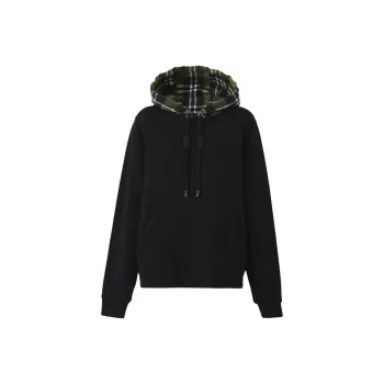 Burberry Checked Hooded Jumper