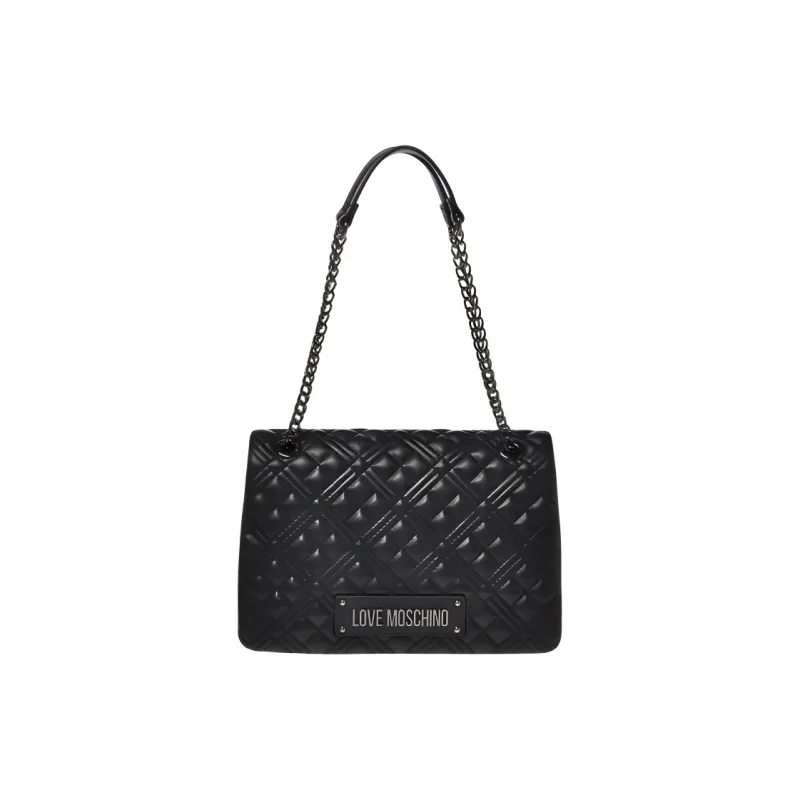 LOVE MOSCHINO PU Handbag Women's Black-0