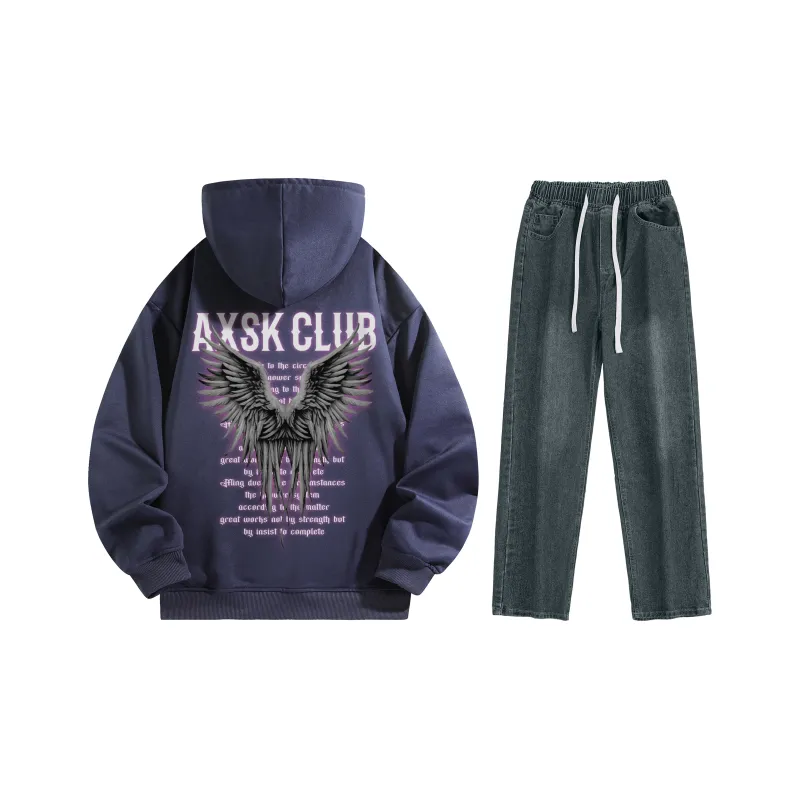 A.X.S.K Sweatshirt Sets Unisex-154