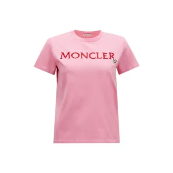 Moncler Logo Embroidered Crewneck T Shirt