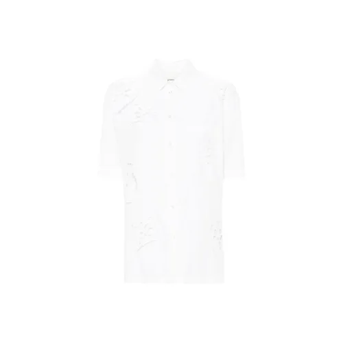 ISABEL MARANT Bilya Broderie Anglais Short Sleeved Shirt