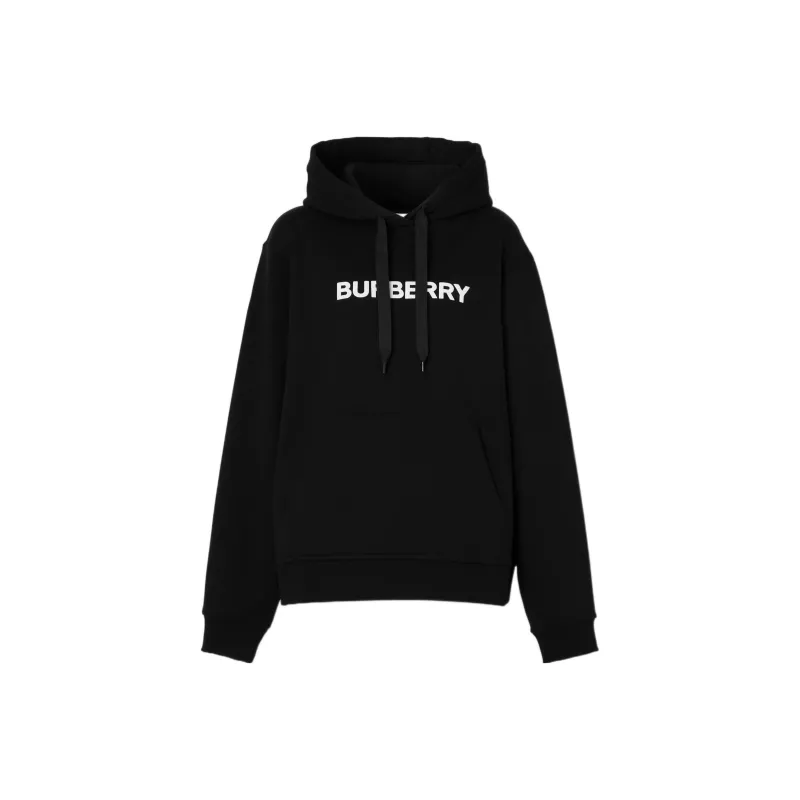 Burberry Logo Print Hoodie 'Black'-0