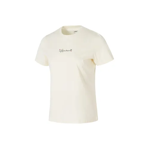 Skechers SS25 T Shirt Women's Cream Beige