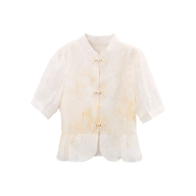 A Paradise For Awakening Shirt Women's Beige-0