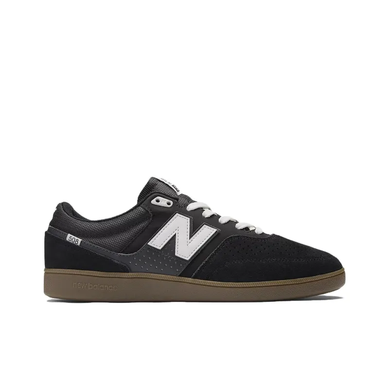 New Balance NB Numeric Brandon Westgate 508 Anti Slip Wear Resistant Low Top Skateboard Shoes Men's Black White-1