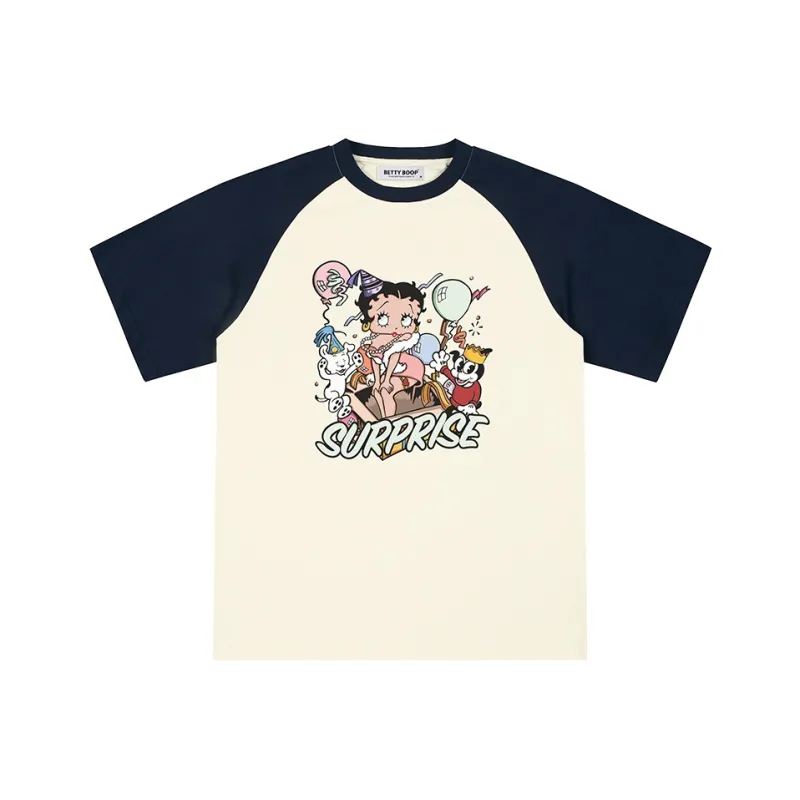 BETTY BOOP Raglan Sleeve T Shirt Unisex-8