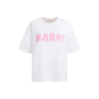 MARNI Logo print Cotton T shirt