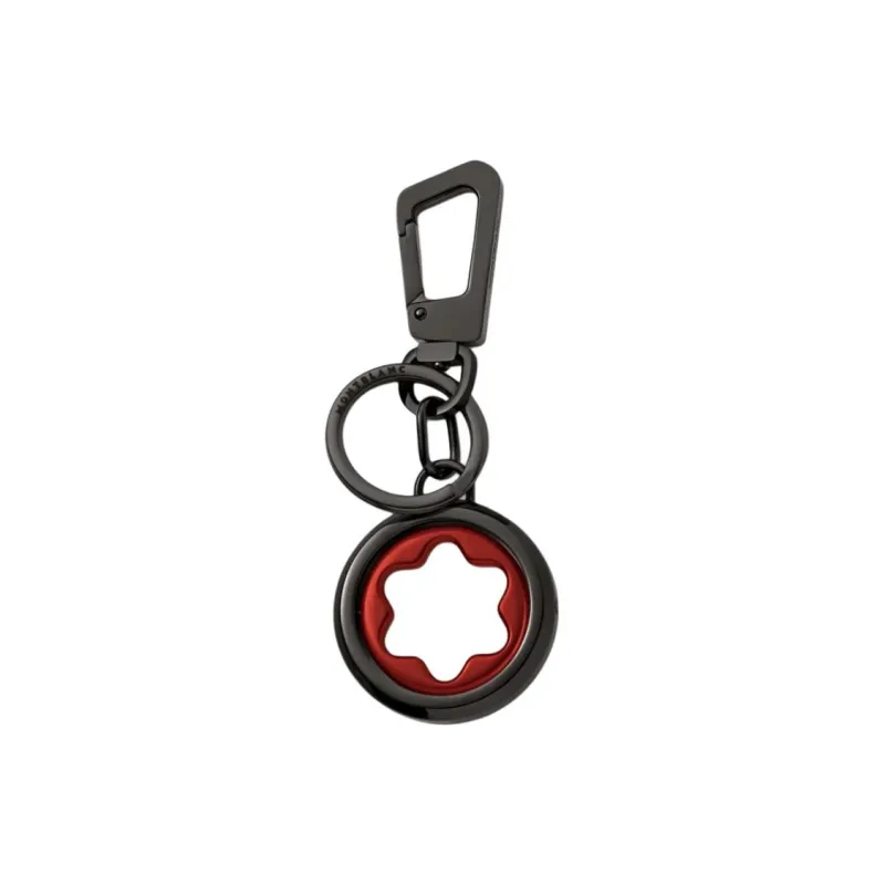 MONTBLANC Steel, Leather, Stainless Steel, Aluminum, Brass Keychains Unisex Black-0
