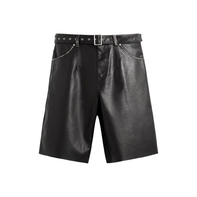 ZARA Casual Shorts Men's Black/Brown-0