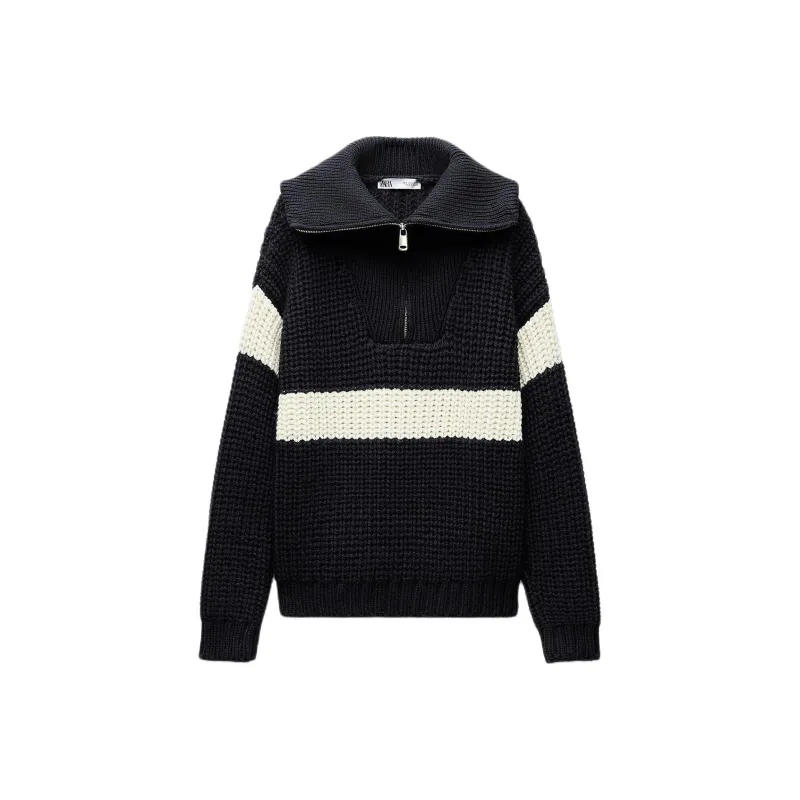 ZARA Sweater Women's Sea Blue/Nude-0